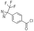 structure of CAS# 326923-35-7, 4-[3-(三氟甲基)-3H-双吖丙啶-3-基]苯甲酰氯