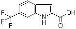 structure of CAS# 327-20-8, 6-(Trifluoromethyl)-1H-indole-2-carboxylic acid