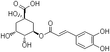 CAS 登录号：327-97-9, 绿原酸, (1S,3R,4R,5R)-3-[[3-(3,4-二羟基苯基)-1-氧代-2-丙烯基]氧]-1,4,5-三羟基环己烷甲酸