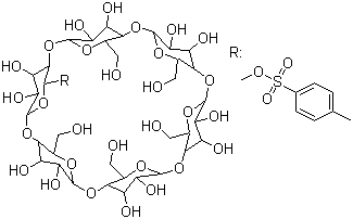 structure of CAS# 32860-56-3, alpha-环糊精-6-单甲苯磺酸酯