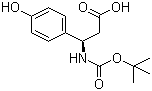 structure of CAS# 329013-12-9, (R)-N-叔丁氧羰基-3-氨基-3-(4-羟基苯基)丙酸