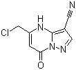 structure of CAS# 329213-60-7, 5-(Chloromethyl)-4,7-dihydro-7-oxopyrazolo[1,5-a]pyrimidine-3-carbonitrile