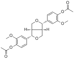 structure of CAS# 32971-25-8, 二乙酸 (+)-松脂醇酯