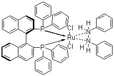 structure of CAS# 329736-05-2, 二氯[(S)-(-)-2,2'-双(二苯基膦)-1,1'-联萘基][(1S,2S)-(-)-1,2-二苯基乙二胺]钌(II)