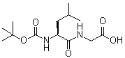 structure of CAS# 32991-17-6, N-[叔丁氧羰基]-L-亮氨酰甘氨酸