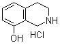 structure of CAS# 32999-38-5, 1,2,3,4-四氢-8-羟基异喹啉盐酸盐