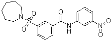 structure of CAS# 330461-64-8, 3-[(六氢-1H-氮杂卓-1-基)磺酰基]-N-(3-硝基苯基)苯甲酰胺