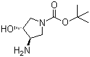 structure of CAS# 330681-18-0, (3R,4R)-3-氨基-4-羟基吡咯烷-1-甲酸叔丁酯