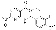 CAS 登录号：330785-82-5, 4-(3-氯-4-甲氧基苄基氨基)-5-乙氧羰基-2-甲基亚磺酰嘧啶