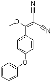 structure of CAS# 330792-69-3, 2-[(甲氧基)(4-苯氧基苯基)亚甲基]丙二腈