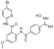 CAS 登录号：330942-20-6, N-(5-溴-2-吡啶基)-2-[[4-[(羟基氨基)亚氨基甲基]苯甲酰基]氨基]-5-甲氧基苯甲酰胺