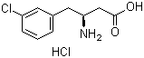 structure of CAS# 331763-54-3, (S)-3-Amino-4-(3-chlorophenyl)butyric acid hydrochloride
