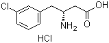structure of CAS# 331763-55-4, (R)-3-氨基-4-(3-氯苯基)丁酸盐酸盐