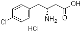 structure of CAS# 331763-59-8, (R)-3-Amino-4-(4-chlorophenyl)butyric acid hydrochloride