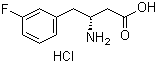 structure of CAS# 331763-65-6, (R)-3-氨基-4-(3-氟苯基)丁酸盐酸盐
