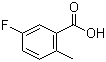 structure of CAS# 33184-16-6, 5-Fluoro-2-methylbenzoic acid