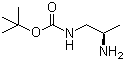 structure of CAS# 333743-54-7, ((R)-2-氨基丙基)氨基甲酸叔丁酯