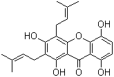structure of CAS# 33390-42-0, 1,3,5,8-四羟基-2,4-双(3-甲基-2-丁烯基)-9H-氧杂蒽-9-酮