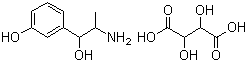 structure of CAS# 33402-03-8, Metaraminol bitartrate