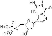 structure of CAS# 33430-61-4, 2'-Deoxyguanosine-5'-monophosphoric acid disodium salt