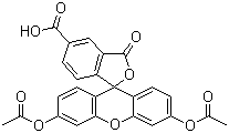 CAS 登录号：3348-03-6, 6-羧基荧光素二乙酸酯