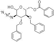 CAS 登录号：334834-33-2, 2-叠氮基-2-脱氧-3,4-二-O-苄基-D-葡萄糖 6-苯甲酸酯