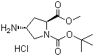 structure of CAS# 334999-32-5, N-Boc-反式-4-氨基-L-脯氨酸甲酯盐酸盐