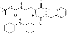structure of CAS# 3350-13-8, N-苄氧羰基-N'-叔丁氧羰基-L-2,4-二氨基丁酸二环己胺盐