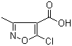 CAS 登录号：3356-99-8, 5-氯-3-甲基-4-异噁唑羧酸