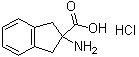 structure of CAS# 33584-60-0, 2-氨基-2,3-二氢-1H-茚-2-羧酸盐酸盐