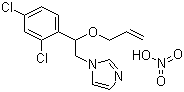 CAS # 33586-66-2, Imazalil nitrate, 1-(2-(2,4-Dichlorophenyl)-2-(2-propenyloxy)ethyl)-1H-imidazole mononitrate