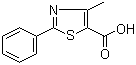 structure of CAS# 33763-20-1, 4-甲基-2-苯基噻唑-5-羧酸