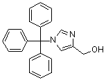 CAS # 33769-07-2, 1-Triphenylmethylimidazole-4-methanol, (1-Trityl-1H-imidazol-4-yl)methanol, 1-(Triphenylmethyl)-4-(hydroxymethyl)imidazole, 1-Triphenylmethyl-1H-imidazole-4-methanol