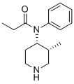 structure of CAS# 33794-42-2, (+-)-cis-3-methyl Norfentanyl