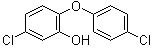 structure of CAS# 3380-30-1, 4,4'-Dichloro-2-hydroxydiphenyl ether