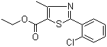 structure of CAS# 338982-17-5, 2-(2-Chlorophenyl)-4-methyl-5-thiazolecarboxylic acid ethyl ester