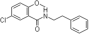 structure of CAS# 33924-49-1, N-苯乙基-5-氯-2-甲氧基苯甲酰胺