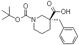 structure of CAS# 339539-81-0, (R)-3-苄基-1-(叔丁氧羰基)哌啶-3-羧酸