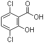 structure of CAS# 3401-80-7, 3,6-Dichlorosalicylic acid