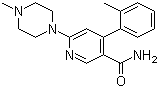 structure of CAS# 342417-01-0, 6-(4-甲基哌嗪-1-基)-4-(2-甲基苯基)烟酰胺