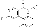 structure of CAS# 342417-04-3, 6-氯-N-(叔丁基)-4-(2-甲基苯基)-3-吡啶甲酰胺