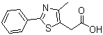 structure of CAS# 34272-67-8, (4-Methyl-2-phenyl-1,3-thiazol-5-yl)acetic acid
