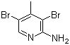 structure of CAS# 3430-29-3, 2-氨基-3,5-二溴-4-甲基吡啶