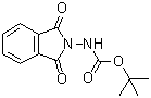 structure of CAS# 34387-89-8, N-(叔丁氧羰基氨基)邻苯二甲酰亚胺