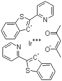 structure of CAS# 343978-79-0, 双(2-(2'-苯并噻吩基)吡啶-N,C3')(乙酰丙酮)合铱