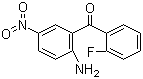 structure of CAS# 344-80-9, 2-氨基-5-硝基-2'-氟二苯甲酮