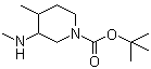 structure of CAS# 344419-25-6, 4-甲基-3-(甲基氨基)-1-哌啶甲酸叔丁酯