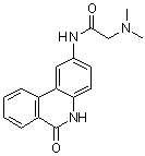 structure of CAS# 344458-19-1, N-(6-Oxo-5,6-dihydrophenanthridin-2-yl)-2-(N,N-dimethylamino)acetamide