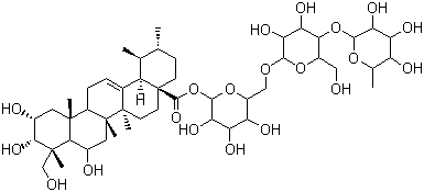 羟基积雪草甙分子结构 (CAS 34540-22-2)