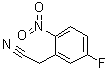 CAS # 3456-75-5, 5-Fluoro-2-nitrobenzeneacetonitrile, (5-Fluoro-2-nitrophenyl)acetonitrile, 2-(5-Fluoro-2-nitrophenyl)acetonitrile